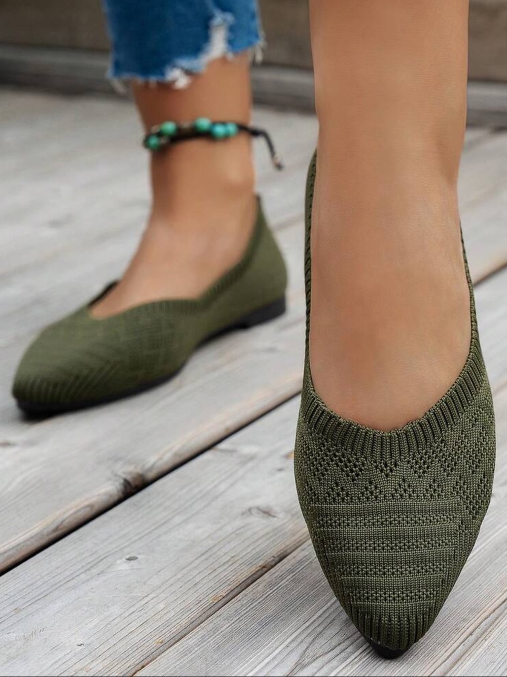 Women's 🔥 Knit Ballet Flats